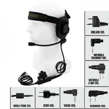 CS HD01 Z Tactical Headset Earpiece Mic with U94 PTT Baofeng UV-5R Kenwood Radio