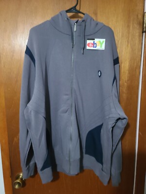 JORDAN RETRO 14 WOLF GREY FULL ZIP HOODIE 3XL PRE-OWEND