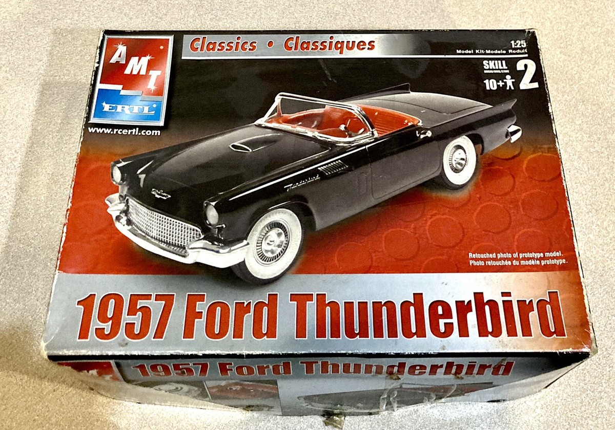 🏁 AMT 1957 Ford Thunderbird Kit # 31925 (Open Box) Kit 1:25 🏁 | eBay