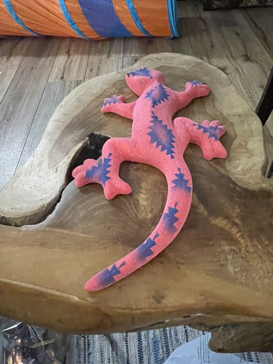 decorative lizard pink blue sparkly glitter painted large | eBay