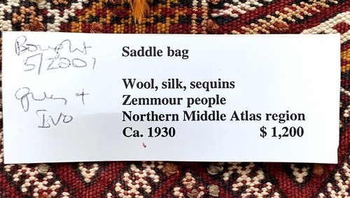 Berber Saddle Bag Zemmour Middle Atlas, Morocco circa 1930s - Picture 2 of 12