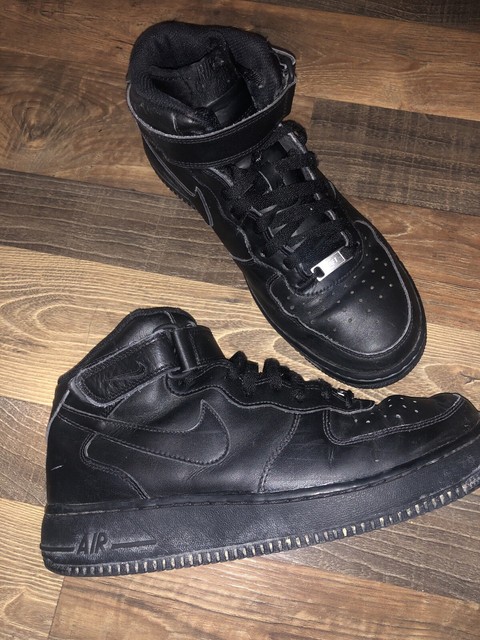 Size 9 - Nike Air Force 1 Mid '07 Triple Black for sale online | eBay