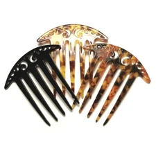 Women's Hair Pick Thin Lightweight Long Comb Fork Stick Bun Insert Flat Toothed