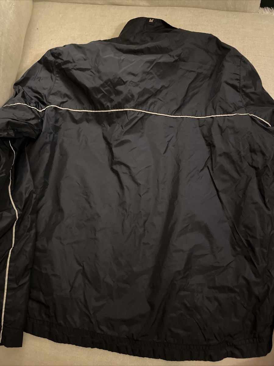 アウター　ネイビー　ファー付き アバクロンビーアンドフィッチ y2k Vtg ABERCROMBIE & FITCH 92 Zip Lined Windbreaker Pullover