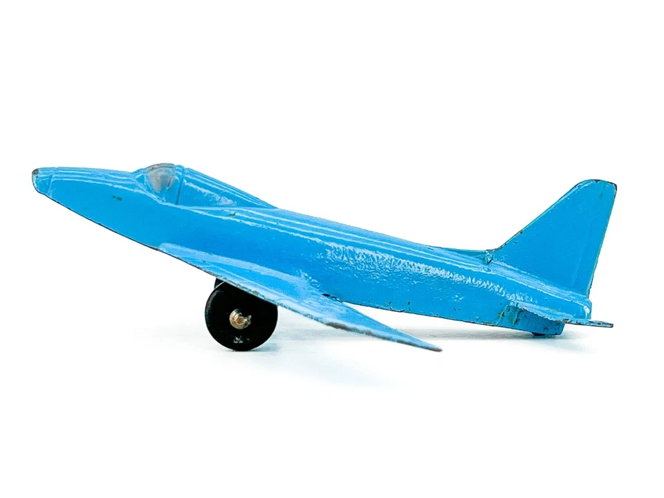 De Colección Azul Tootsietoy USAF Acero Avión Jet Metal Hombre Cueva - (Midgetoy) Foto 2 de 4
