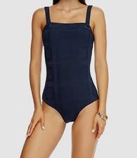 177 Jets Women's Blue Stretch Textured Tank One-Piece Swimsuit Size AU 8 / US 4