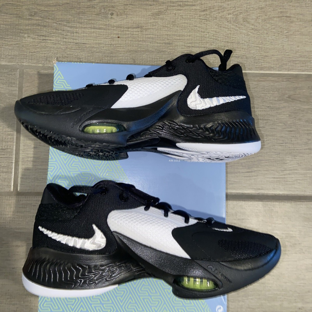 Nike Zoom Freak 4 TB Youth Sneakers Size 5.5/7 Wmns Black White