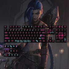 League of Legends Jinx PBT Mechanical keyboard keycaps 123keys Cherry MX High