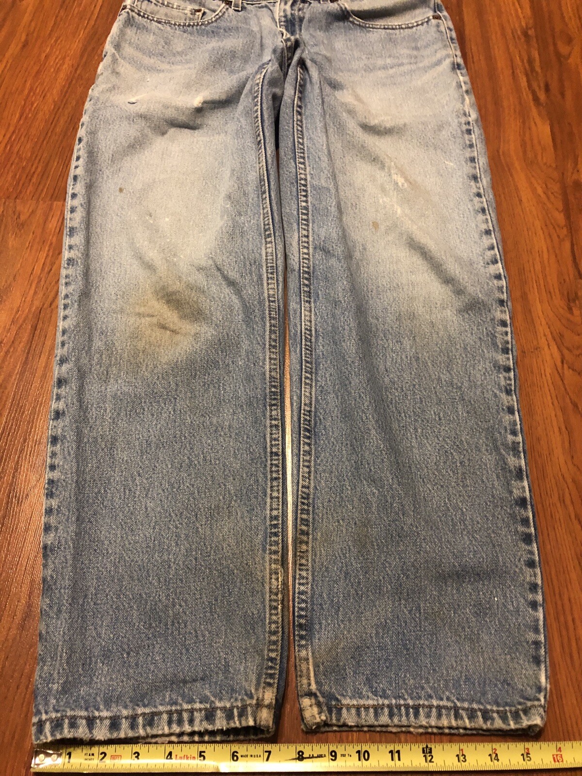 Mens Vtg Levi’s 550 Distressed Destroyed Stained … - image 7