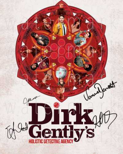 Poster fotografico firmato Dirk Gently's Holistic Detective stampa 8X10 autografo RP - Foto 1 di 1