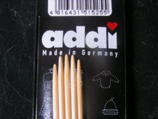ADDI NATURA Bamboo Double Point 6" US1 KNITTING NEEDLE