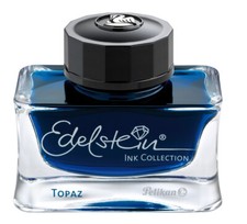 Pelikan Edelstein Bottled Ink for Fountain Pens in Topaz Blue - 50 mL - NEW