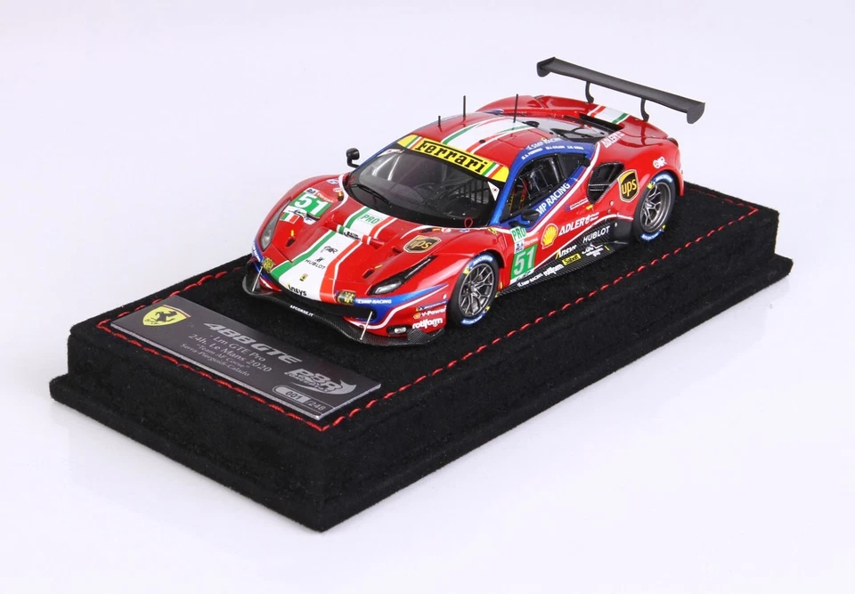 BBR 1:43 Ferrari 488 LM GTE PRO Team AF Corse No51 24H Le Mans 2020 ограниченная серия 248 - Изображение 2 из 4