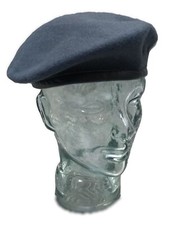 RAF Blue Grey Wool Beret WRAF With Leather Rim With Badge Eyelets ASST Sizes