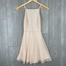 LULUS Lulu's Open Back Light Peach Chiffon Sleeveless Dress Womens Sz Medium