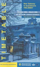 Ukraine International Airlines system timetable 10/28/01 [4111]