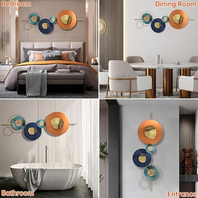 YUDACHU Metal Wall Art Gold Wall Decor for Living Room eBay