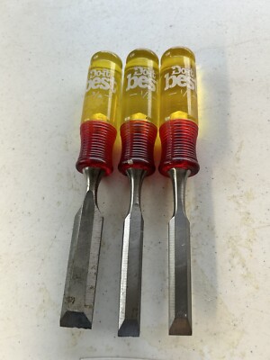 Woodworking 3 Pc Chisel Set 3/4 2-1/2  Wide Doit Best Brand
