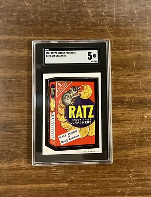 さわきち 1967 Topps Wacky Packages Die Cut #32 Ratz Crackers SGC 5 EX