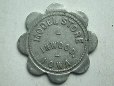 Inwood Iowa Model Store 5c Token