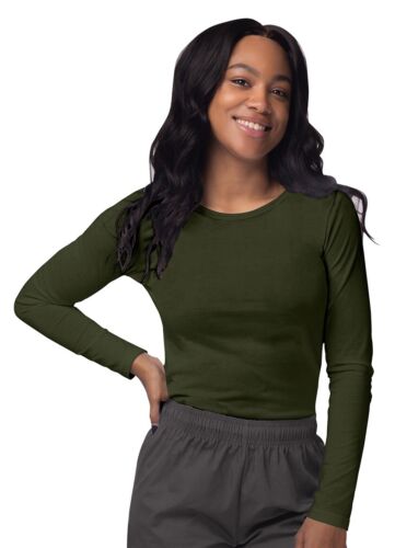 Sivvan Women's Medical Workwear T-Shirt Underscrub Top Comfort Long Sleeve Tee - Picture 37 of 210