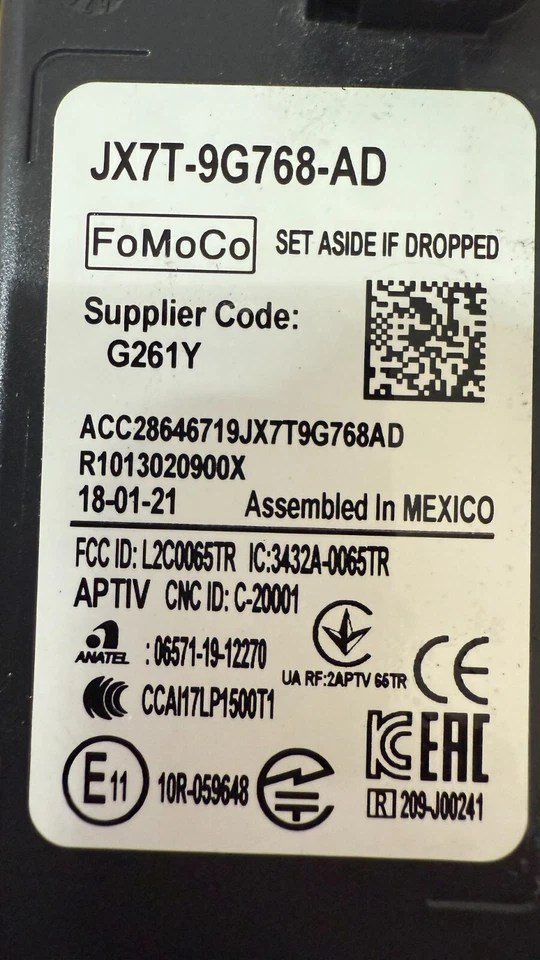 2019 - 2024 FORD LINCOLN CRUISE CONTROL Distance Radar Sensor JX7T-9G768-AD OEM - Image 4 of 4