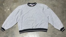 Cropped Champion Vintage 90's Weave Gray Crewneck Sweatshirt SZ XL