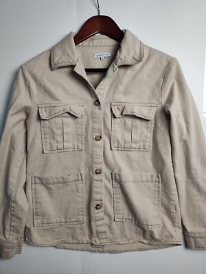 Crescent Women's Sz Small 100% Cotton Coat Vtg Button Down Jacket 