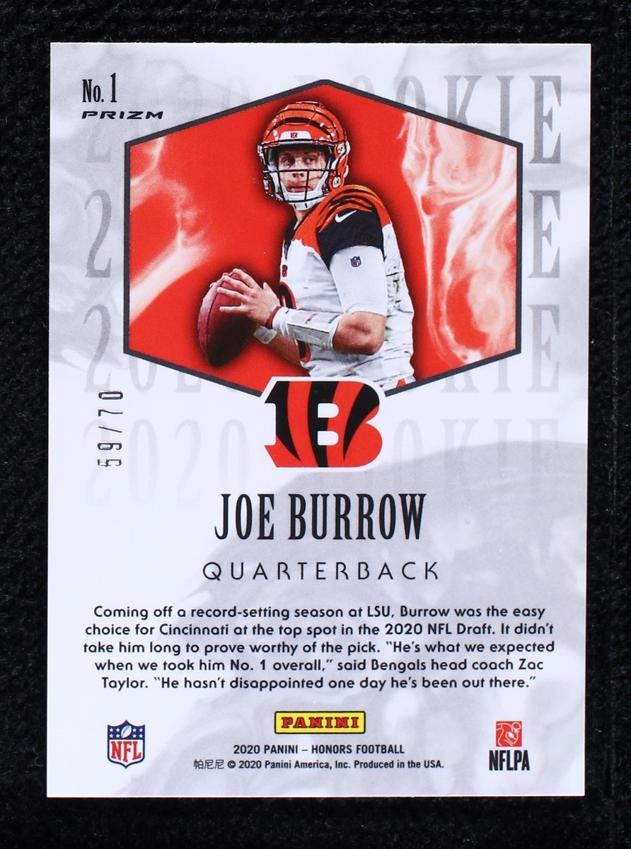 2020 Panini Honors Joe Burrow #1 for sale | eBay