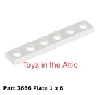 Lego 1x 3666 White Plate 1 x 6 All-Terrain Vehicle 6927