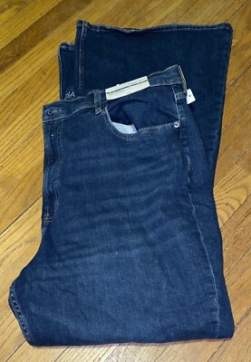  NWT Arizona Jeans Highest Rise Vintage 70s Flare Wide Leg Jeans Size 21 Blue 