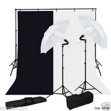 Complete 400W Photography Umbrella Light 10' Support Background Light Kit CK020