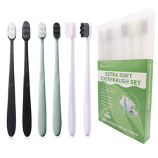 Extra Soft Toothbrush for Sensitive Gums, Micro Fur Manual Toothbrush with 20000