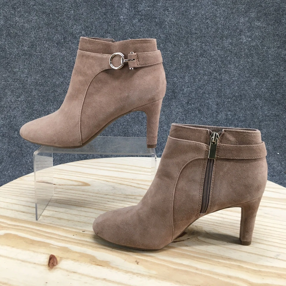 Botas Bandolino Mujer 7 M Largo Marrón Gamuza Botín Gatito Tacones Informales Foto 2 de 4