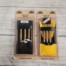 Horizon Darts Deluxe Brass Steel Tip Dart Sets 22g and 24g Made in England 2pk