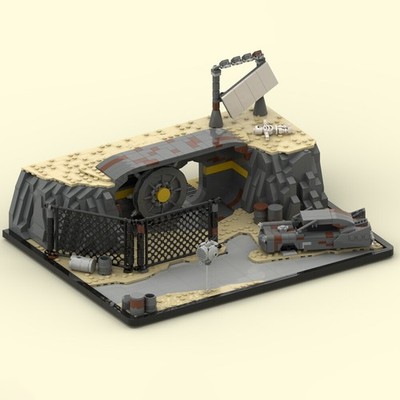 Nuclear Survival Bunker with Interior 1630pcs Building Bricks Game Scene MOC Toy
