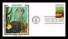 Dr Jim Stamps FDC 15c Coral Reefs Virgin Islands Brain Coral Colorano Silk