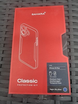 SaharaCase Classic MagSafe Phone Case for iPhone 16 Plus & Screen Protector Blue