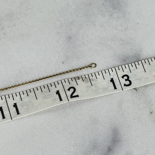 Vintage 14K Yellow Gold Etched Locket Necklace Childs Small 12.75” Monogram - Picture 10 of 13