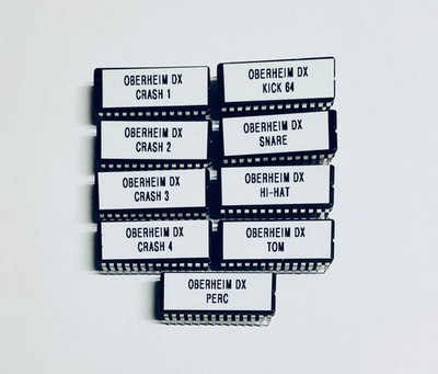 Komplettes Custom EPROM Drumkit Sets für die Oberheim DX. (Auswahl 115 Drumkits)