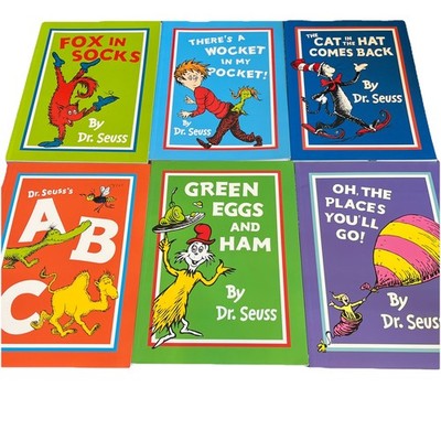 Dr Seuss Book Set Large Paperbacks X 6 Fox In Socks Green Eggs And Ham New