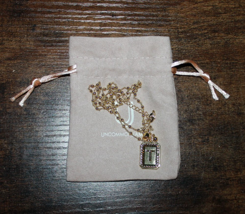 Uncommon James Initial T Pendant Necklace 22” Gold-Tone NEW