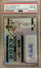 2022 Leaf Metal  Flight 2023 JACK LEITER Auto Silver Wave #FT-JL1 SN 4/8 PSA 10