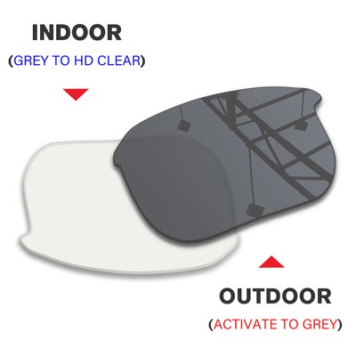 Transition Replacement Lenses for BOSE Tempo BMD0010 Eyeglasses-Clear to Grey
