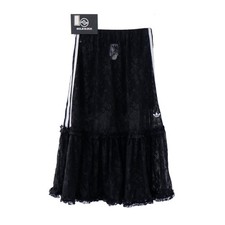 adidas originals LACE SKIRT Versatile Casual Long Skirt Women's Black