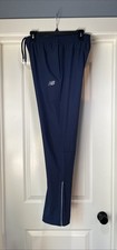 Image of New Balance All Motion Track Running Pant Mens Medium Blue Leg Zipper Jogger New