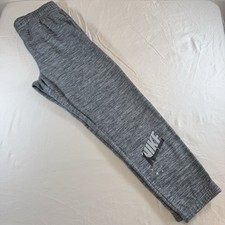 Nike Kids Therma-FIT Sweatpants Gray Size Medium Joggers Youth Tapered Pockets