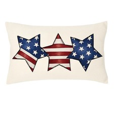 RABUSOFA 4th of July Decorations Pillow Covers 12x20,Single Memorial Day Inde...