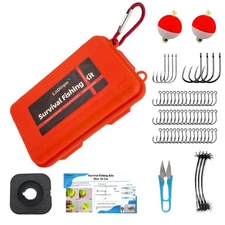 Survival Fishing Kit Pocket-Sized Emergency Tackle Box for Outdoor Adventure