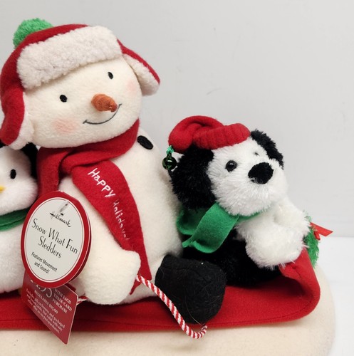 Hallmark Jingle Pals Animado Cantando Muñeco de Nieve Pingüino Perro "Paseo en Trineo" 2007 - Imagen 3 de 9